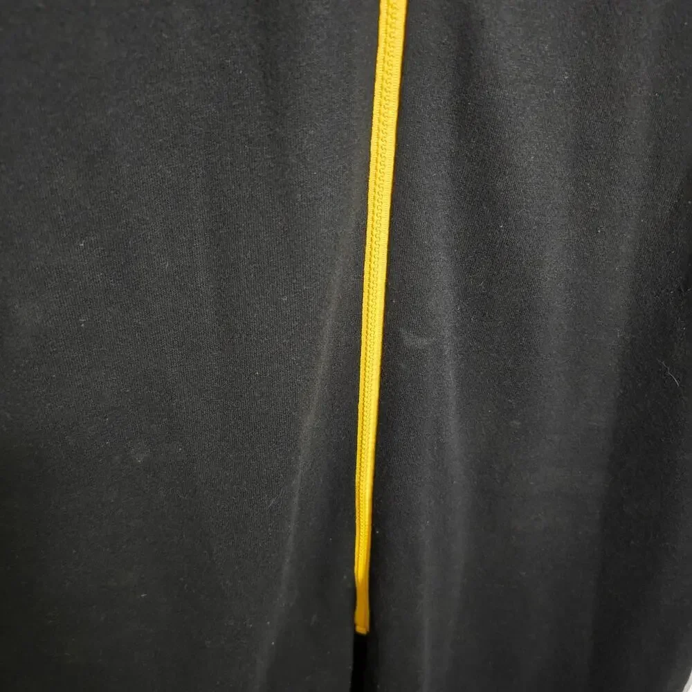 David Brown Boutique Zip Front Robe Long Lounge Coat Medium Black Color Trim